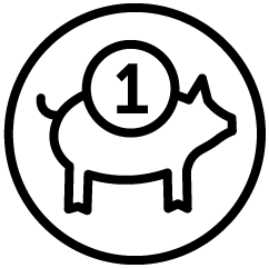 Gesundheit matters bei bauah.comswegen unterstützt icon mit Sparschwein